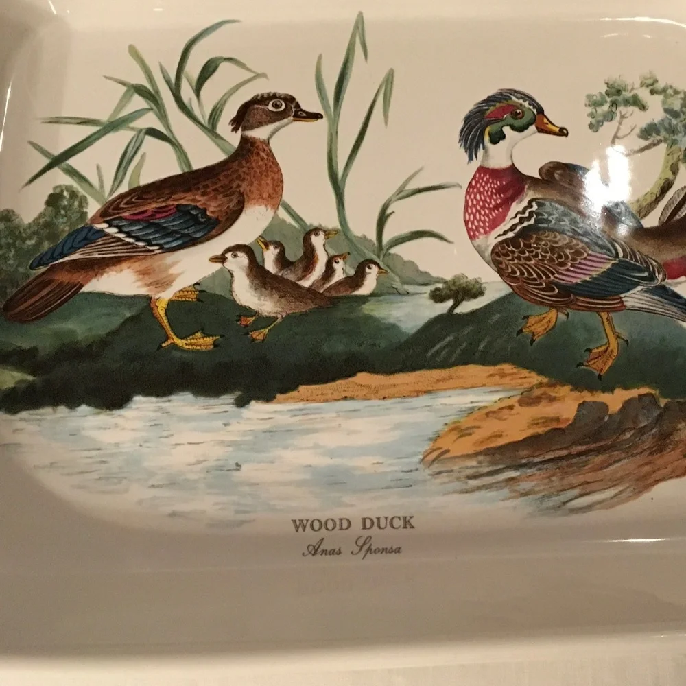PORTMEIRION Rare Vintage Wood Duck Casserole Baking Serving Dish Tray